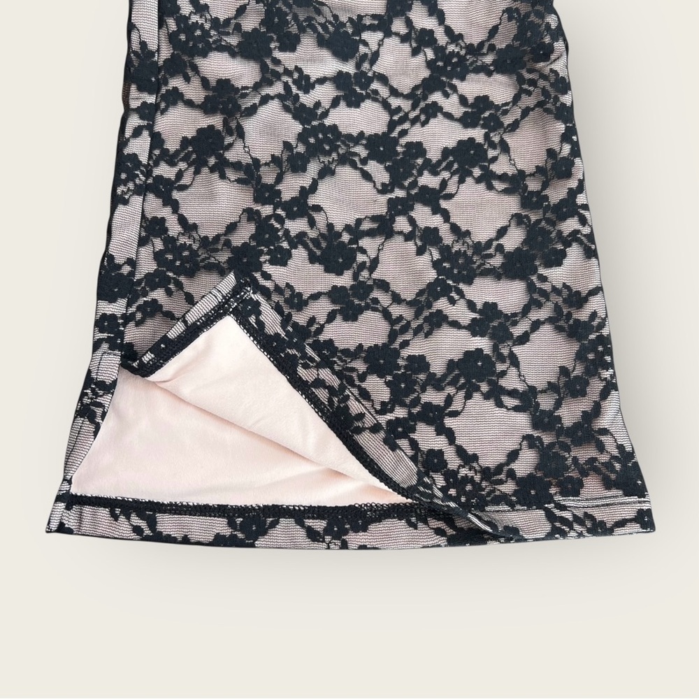 Wild Fable Black and Cream Sheer Lace Lined Pants, XL - Picture 4 of 6